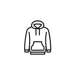 Vector art of hoodie icon isolated on white background, a casual and comfortable sweatshirt