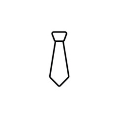 Vector art of tie outline icon isolated on white background for fashion and business design