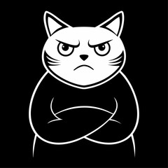 Obraz premium A clean and striking monochrome line art illustration featuring a stylized subject with vibrant accent colors and precise detailing suitable for various creative applications