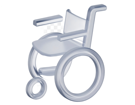 Gray Wheelchair Isolated On Transparent Background For Healthcare Design
