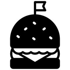 burger icon illustration design with outline