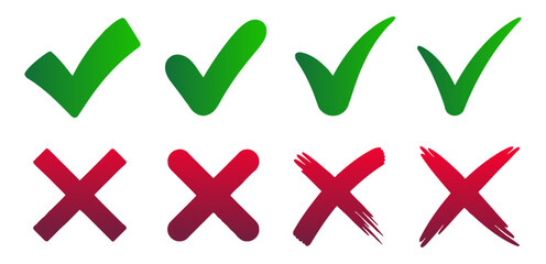 Green Checkmarks and Red X's


