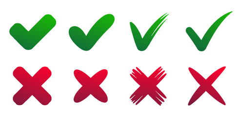 Green Checkmarks and Red X's

