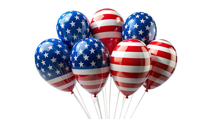 Patriotic american flag themed balloons for festive celebrations and holidays