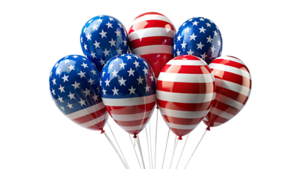 Patriotic american flag themed balloons for festive celebrations and holidays