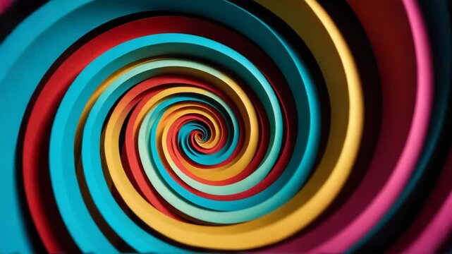 A vibrant spiral design, perfect for illustrating creativity and imagination