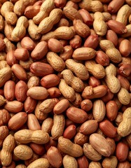 Roasted peanuts, A close-up of peanuts, capturing their natural appeal and potential for delicious culinary creations, Peanut in white background