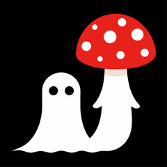 A whimsical digital illustration featuring playful shapes and bright colors on a deep black background