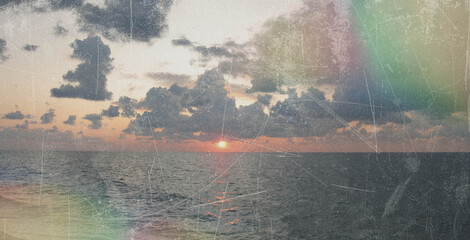 Old film light leaks texture with scratches, noise, iridescent light. Grunge retro photo style, camera film filter with bokeh, dust, grain. Distressed retro movie, photo burn effect. Vintage photo