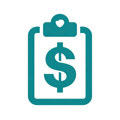 hospital report icon, flat medical chart with heart monitor line, soft tones, clean vector