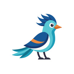 blue bird on a white background