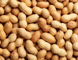 Fototapeta premium Roasted peanuts, A close-up of peanuts, capturing their natural appeal and potential for delicious culinary creations, Peanut in white background