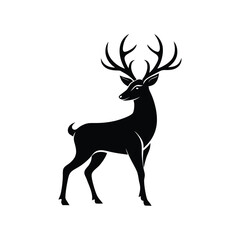 Naklejka premium deer silhouette vector
