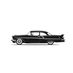 Naklejka premium classic car isolated on white