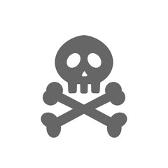 毒マークのアイコン / Skull and Crossbones Danger Icon