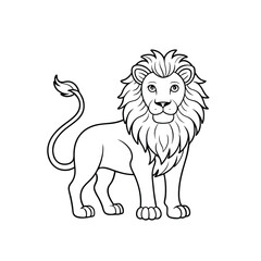 lion cartoon isolated on white