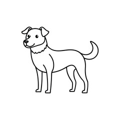 Line art of dog 