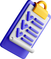 Colorful 3D Checklist with Vibrant Design