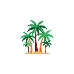 Set of palm tree	