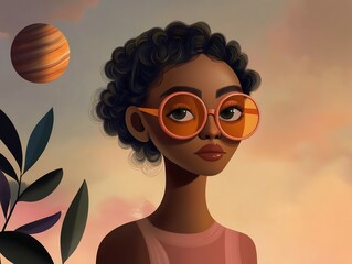 young woman in the sun