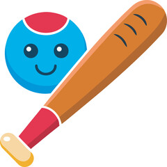 Isolated Baseball Bat Vector Illustration for Sports, Games, and Athletic Concepts