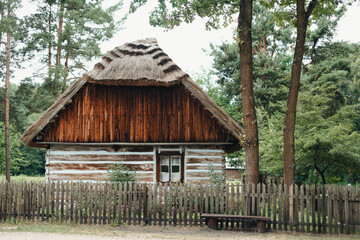 Old wooden house at the polish village, Muzeum Wsi Radomskiej, Poland