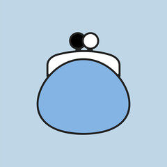 Purse icon vector. Wallet sign isolated on white