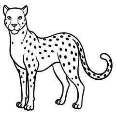 Simple Cheetah Vector Art