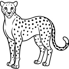 Simple Cheetah Vector Art