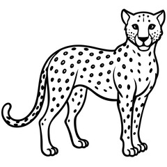 Simple Cheetah Vector Art