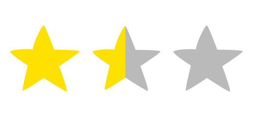 Handwritten Simple Star Yellow-Yellow, Gray-Gray
