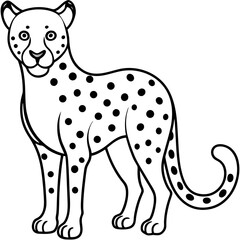 Simple Cheetah Vector Art
