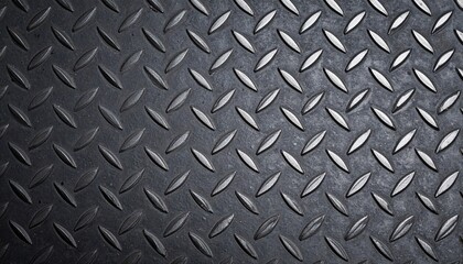 Dark Diamond Plate Texture: Close-up of a dark, industrial metal diamond plate surface, showing its raised pattern and metallic sheen.