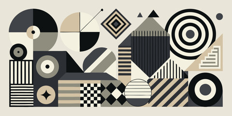 Obraz premium Abstract grunge vector background with a colorful pattern of circles, vintage texture, and seamless design