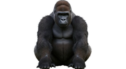 Fototapeta premium Gorilla portrait studio shot