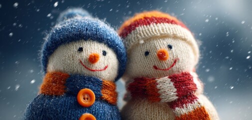 The cheerful snowmen bring joy and warmth to winter celebrations.