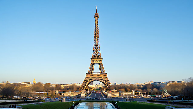 eiffel tower at sunset