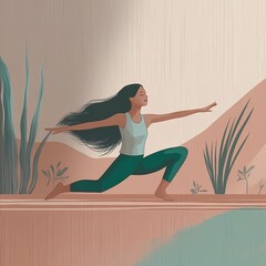 woman doing yoga