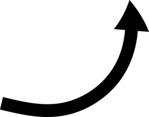 A dynamic 3D arrow symbol points up, signifying success and growth on a white background