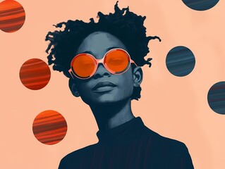 a portait modern collage woman
