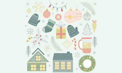 Christmas Clipart Collection – Festive Holiday Illustrations & Icon Set