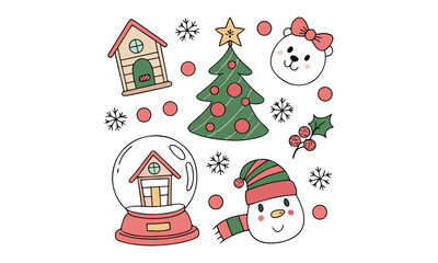 Christmas Clipart Collection – Festive Holiday Illustrations & Icon Set