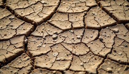 close up of shadow on cracked soil