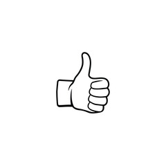 Hand drawn thumbs up  illustration