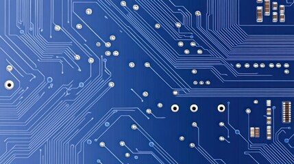 Intricate Circuit Board: A Detailed Close-Up of Electronic Pathways