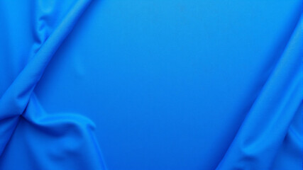 Vivid Blue Fabric with Elegant Drapes