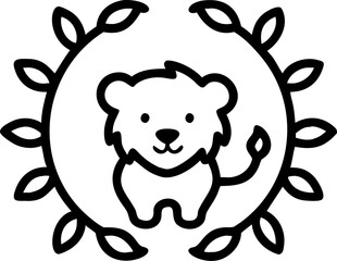 Lion Icon Vector Set – Bold Outline Jungle Animal, Mascot, Shield, Silhouette, Tattoo & Coloring Page Design