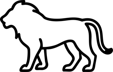 Lion Icon Vector Set – Bold Outline Jungle Animal, Mascot, Shield, Silhouette, Tattoo & Coloring Page Design