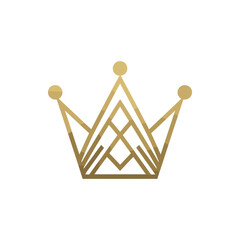 Elegant golden crown design on a subtle gradient background, symbolizing royalty and achievement