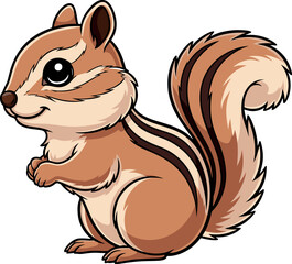 Cartoon Chipmunk Vector Art